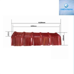 Úp Nóc Tôn Nhựa PVC/ASA 6 Sóng